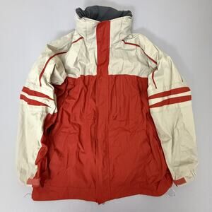Kemper Waterproof Ski Snowboard Jacket Red Cream Colorblock Full Zip Men's L